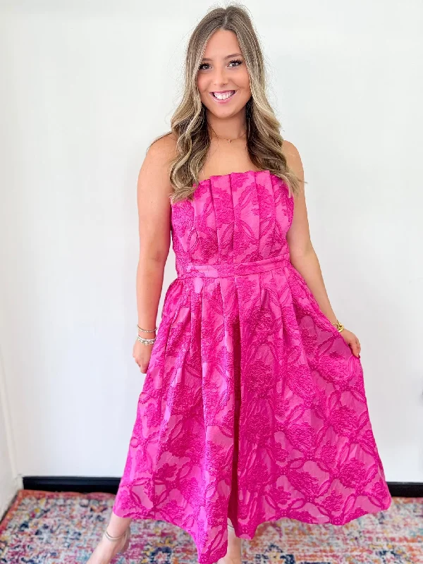Gorgeous Strapless Dress - Pink