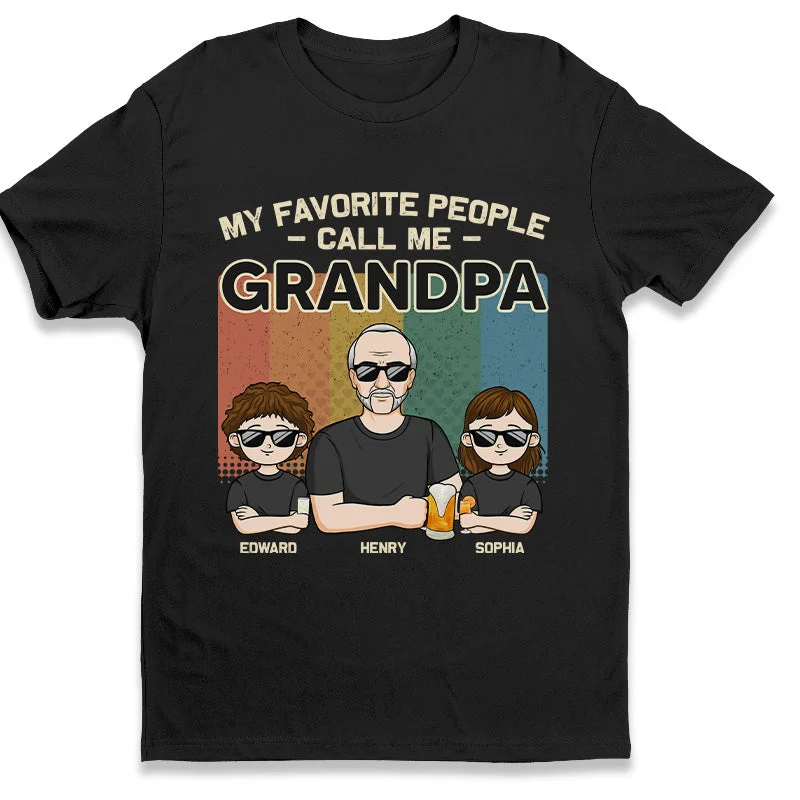 Blessed To Be Called Grandpa - Family Personalized Custom Unisex T-shirt, Hoodie, Sweatshirt - Gift For Grandpa, Dad