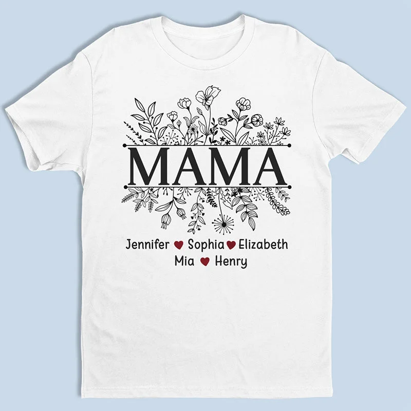 Blooming Love You, Mom - Family Personalized Custom Unisex T-shirt, Hoodie, Sweatshirt - Gift For Mom, Grandma