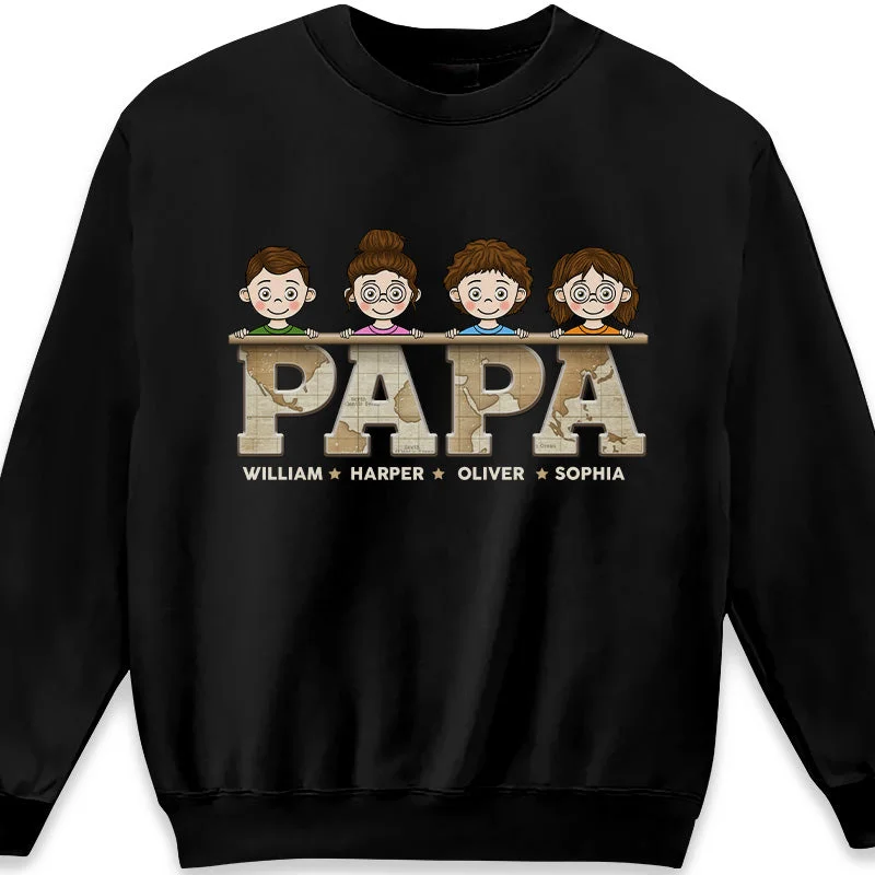 Happiness Is A Grandpa Hug - Family Personalized Custom Unisex T-shirt, Hoodie, Sweatshirt - Birthday Gift For Grandpa, Dad