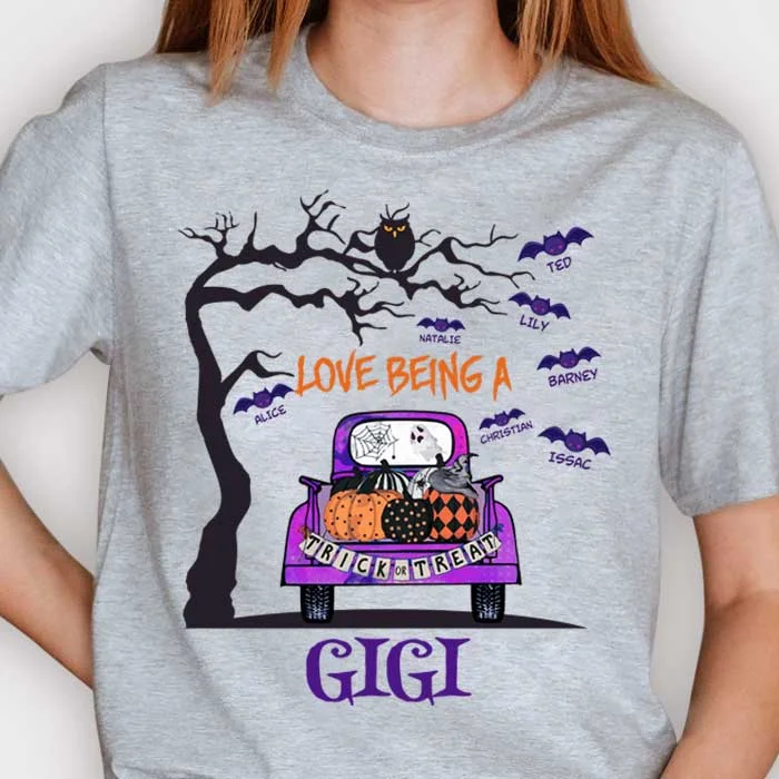 Love Being Grandma Halloween - Personalized Unisex T-Shirt