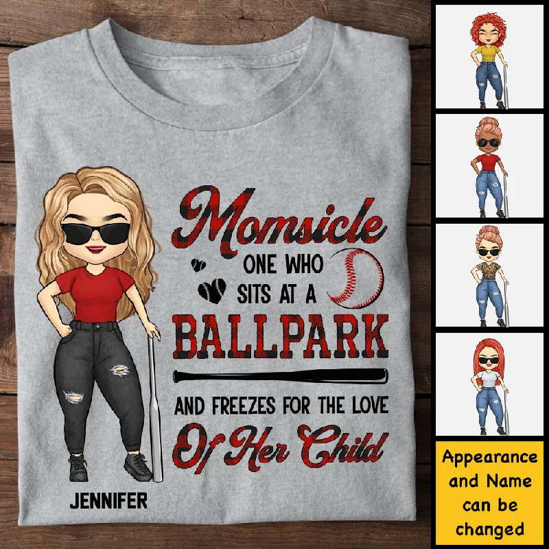 Momsicle One Who Sits At A Ballpark And Freezes For The Love Of Her Child - Gift For Mom, Personalized Unisex T-shirt, Hoodie