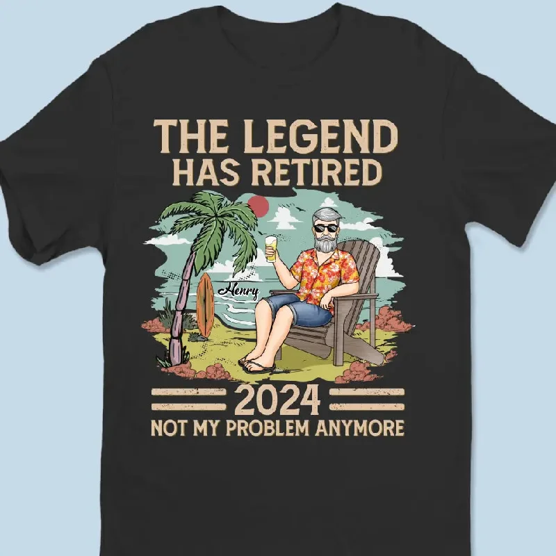 Retired See You At The Beach - Personalized Custom Unisex T-shirt, Hoodie, Sweatshirt - Appreciation, Retirement Gift For Coworkers, Work Friends, Colleagues