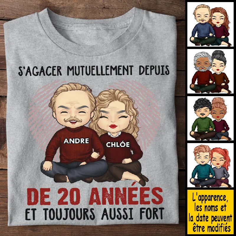 S'ennuyer Mutuellement Pendant De Nombreuses Années Et Toujours Aussi Fort - Anniversary Gifts, Gift For Couples, Husband Wife - Personalized Unisex T-shirt French