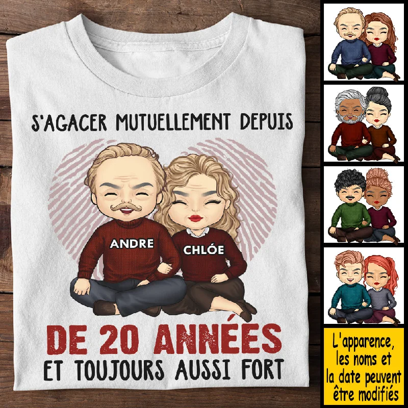 S'ennuyer Mutuellement Pendant De Nombreuses Années Et Toujours Aussi Fort - Anniversary Gifts, Gift For Couples, Husband Wife - Personalized Unisex T-shirt French