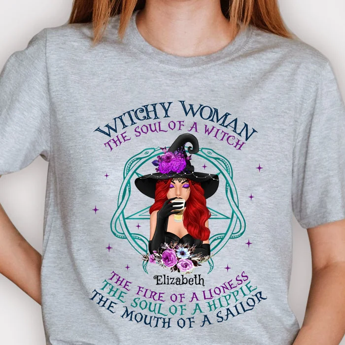 The Soul Of A Witch - Personalized Unisex T-Shirt, Halloween Ideas.