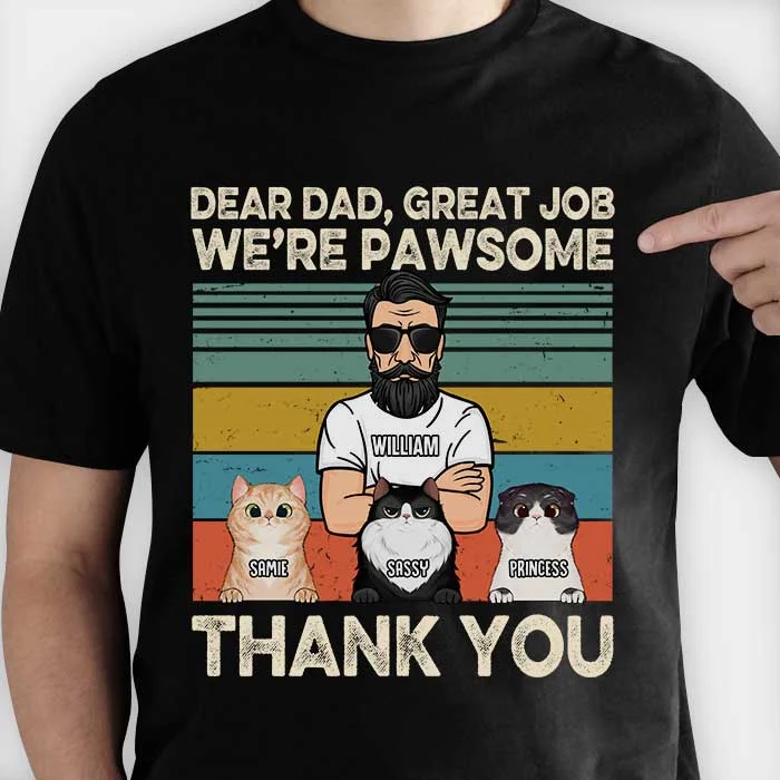 We're Pawsome Thank You Mom Dad - Personalized Unisex T-Shirt, Hoodie - Gift For Pet Lovers