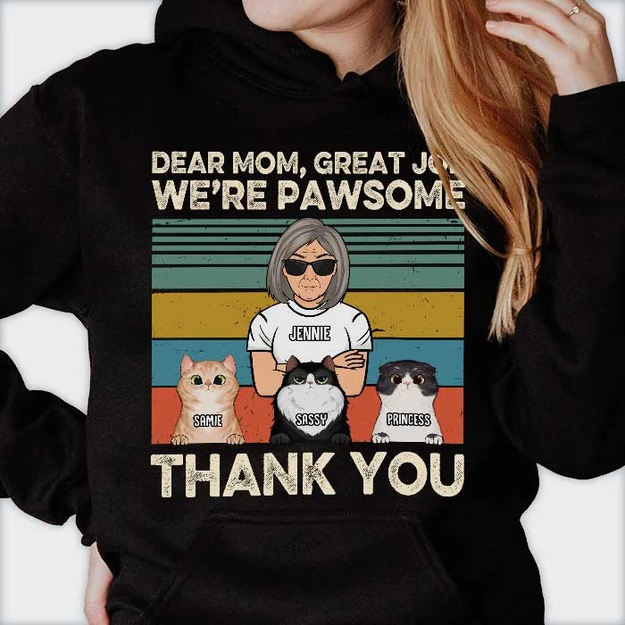 We're Pawsome Thank You Mom Dad - Personalized Unisex T-Shirt, Hoodie - Gift For Pet Lovers