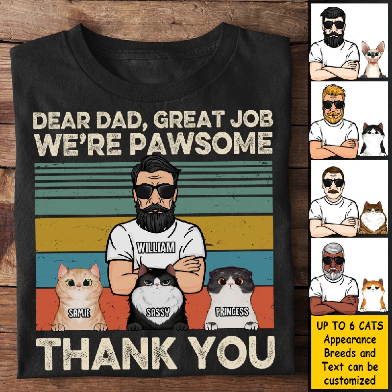 We're Pawsome Thank You Mom Dad - Personalized Unisex T-Shirt, Hoodie - Gift For Pet Lovers