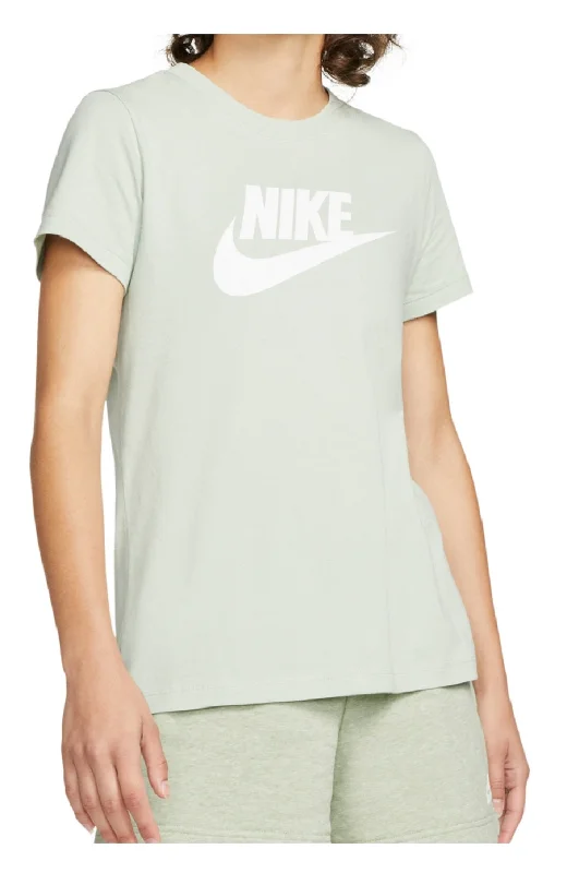 Nike Women's Sportswear Cotton Logo Tee Seafoam Gray, Small