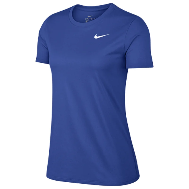 Nike Women's Dry Legend Short Sleeve Training T-Shirt Blue/White, M