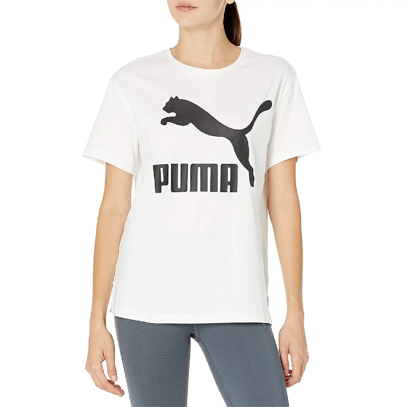 Puma Women's Classics Cotton Logo T-Shirt, White, XL