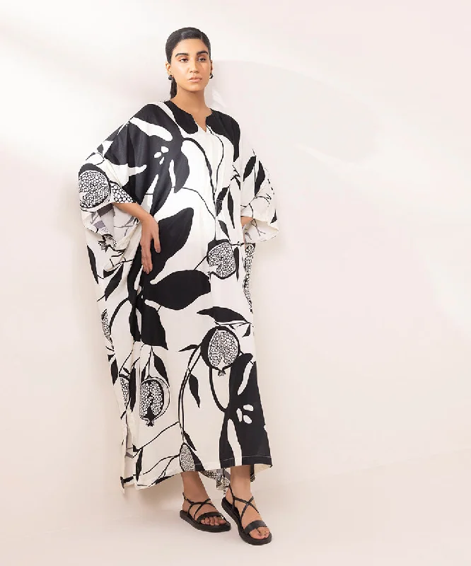 Printed Arabic Lawn Kaftan