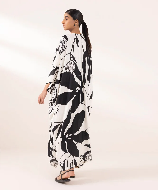 Printed Arabic Lawn Kaftan