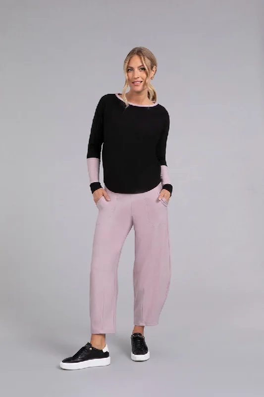 Bamboo Fleece Narrow Lantern Pant | Lilac