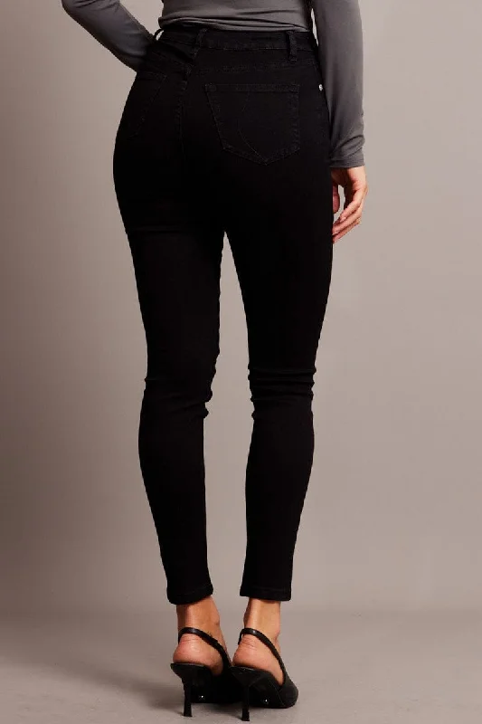 Black Skinny Jean High Rise