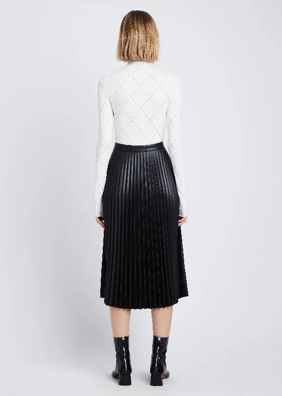 Daphne Skirt in Faux Leather (Black)