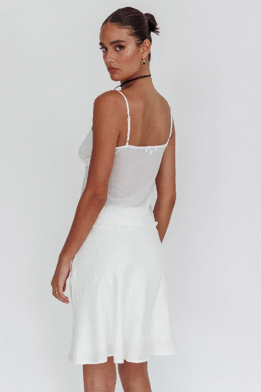 Emotional Knee Length Skirt Off White