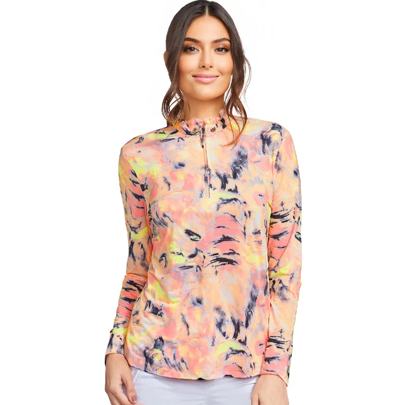 Jamie Sadock Basic Sunsense Long Sleeve Ultralight Sun Shirt-Brush Print