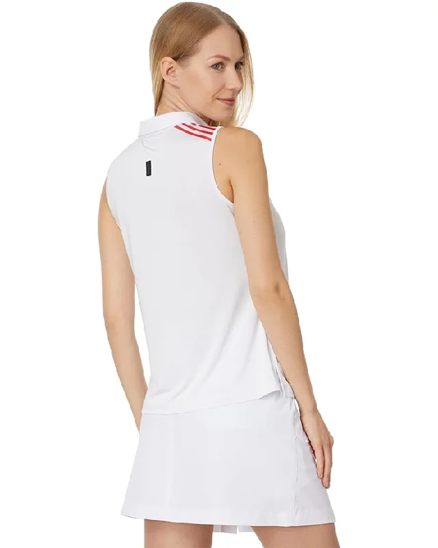 Jamie Sadock Spirit Basic Collection: Women's Sleeveless Shirt-White Crossings Print