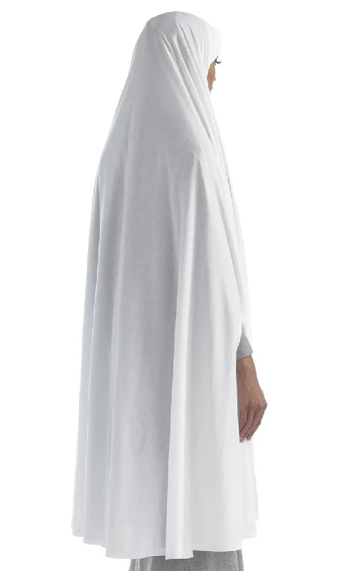 White Khimar-Long Prayer Women's Hijab