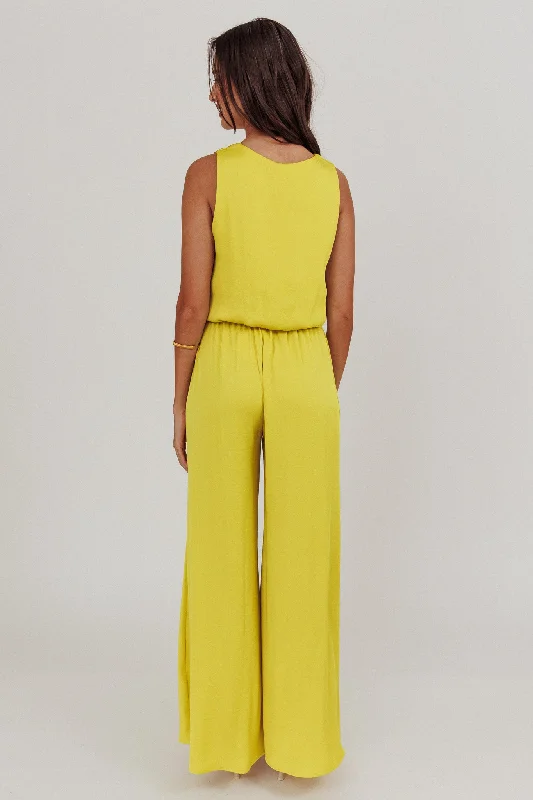 Mariposa Wide Leg Pant Chartreuse