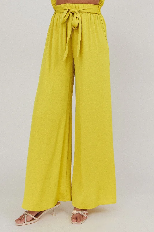 Mariposa Wide Leg Pant Chartreuse