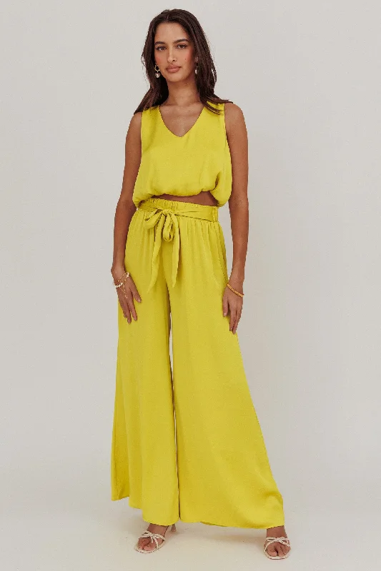 Mariposa Wide Leg Pant Chartreuse