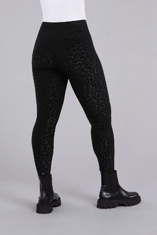 Nu Yoke Legging | Black Animal Emboss