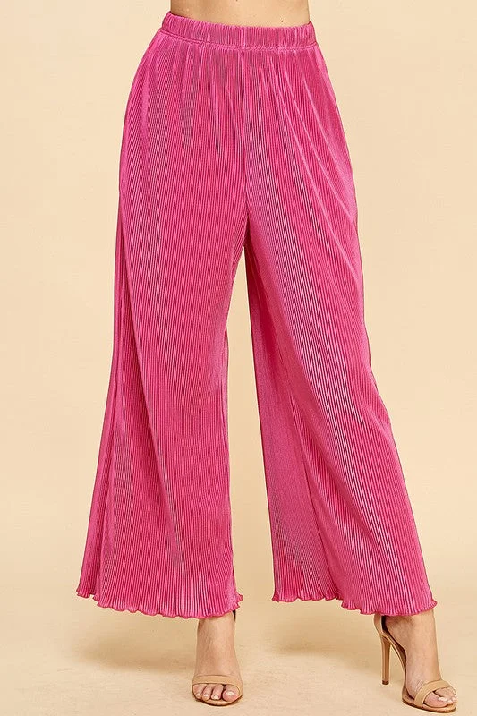 Pink Pleated Pants