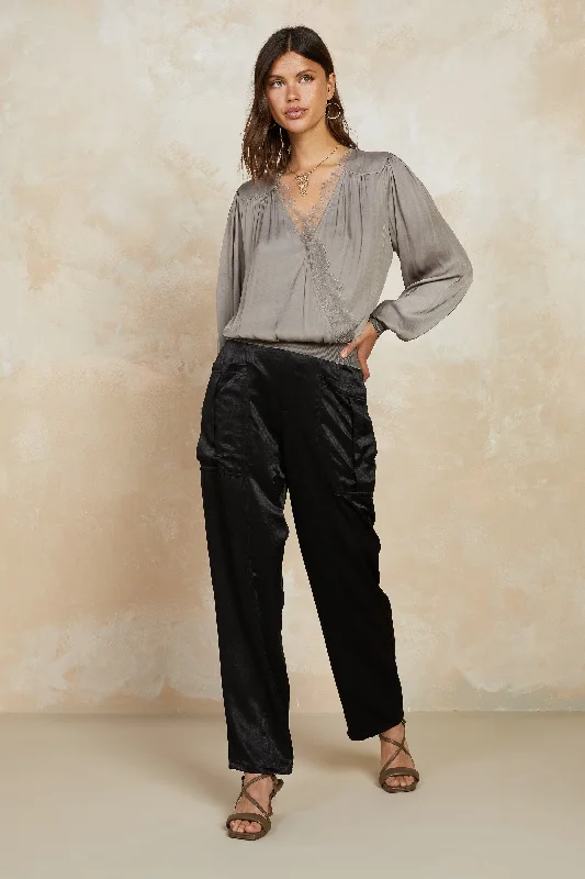 Satin Straight Leg Pants