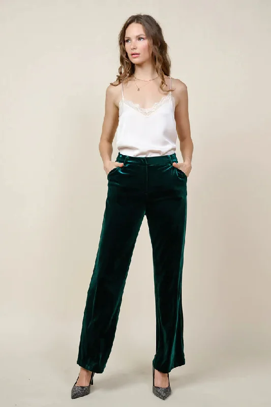 Velvet Wide Leg Pants