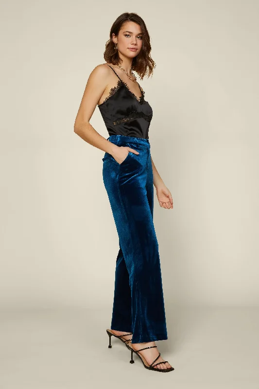 Velvet Wide Leg Pants