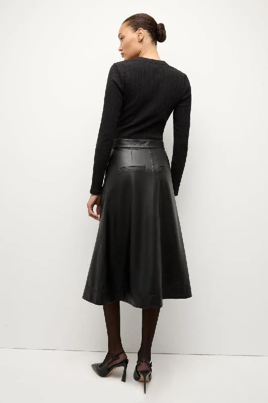 Veronica Beard Louise Vegan Leather Skirt