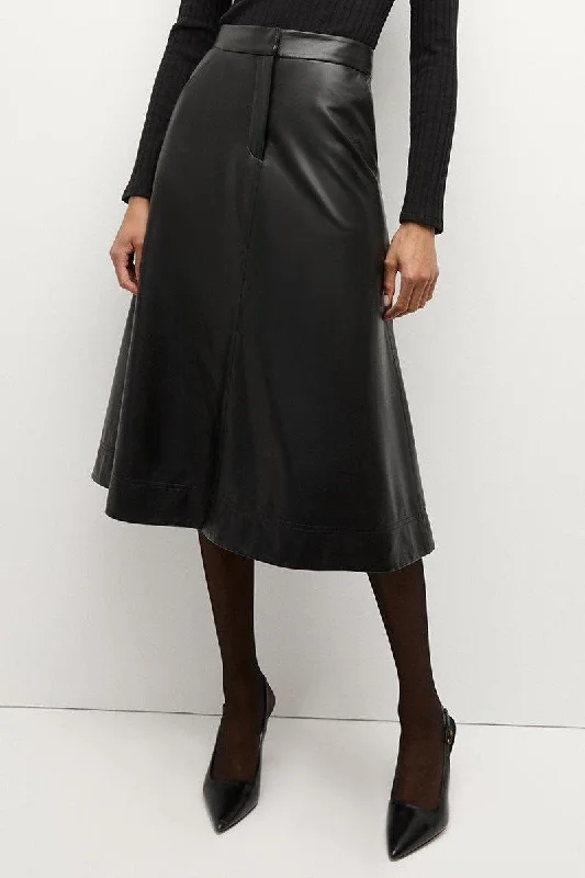 Veronica Beard Louise Vegan Leather Skirt