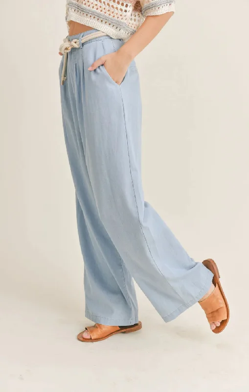 Vintage Blues Pleated Pants