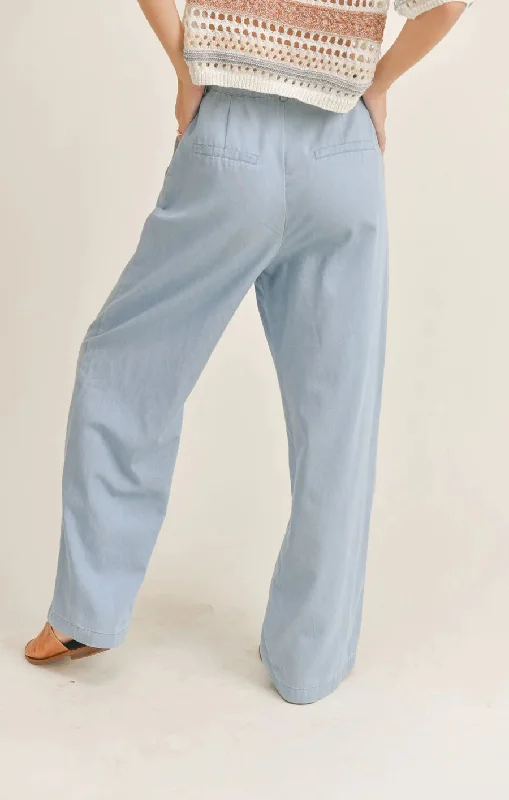 Vintage Blues Pleated Pants