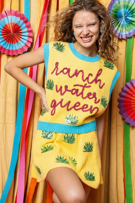 Yellow Agave Sweater Skirt