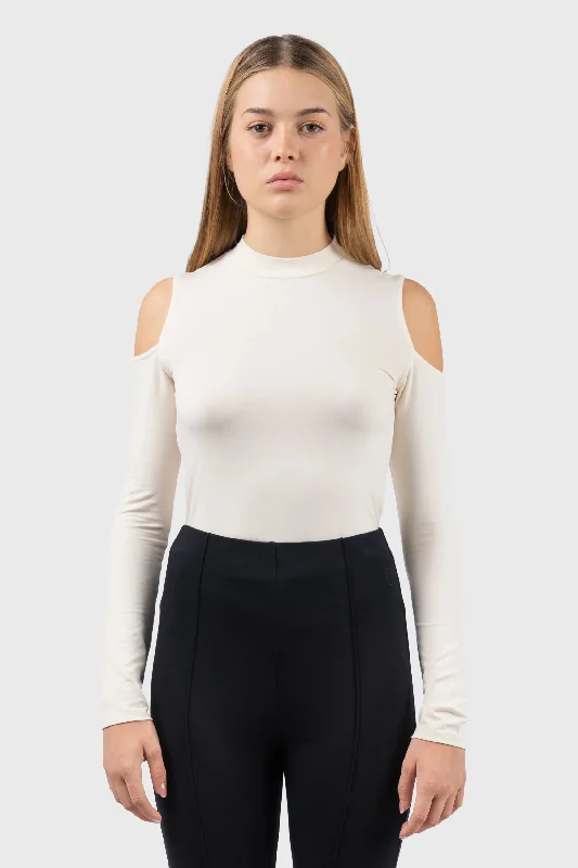 Cold Shoulder High Neck Bodysuit