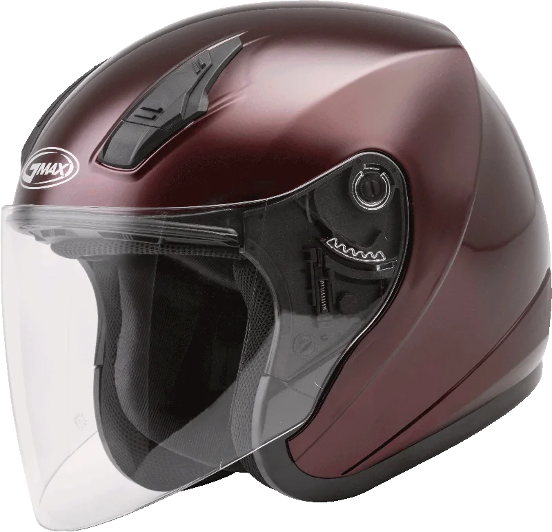 GMax 72-4816 OF-17 Open-Face Helmet Wine Red