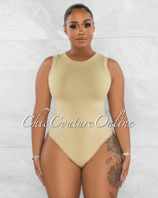 Haynes Nude Round Neckline Bodysuit