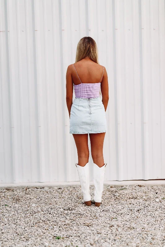 Not So Basic Bodysuit - Lilac Purple