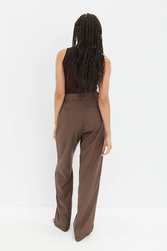 One Shoulder Bodysuit - Cocoa