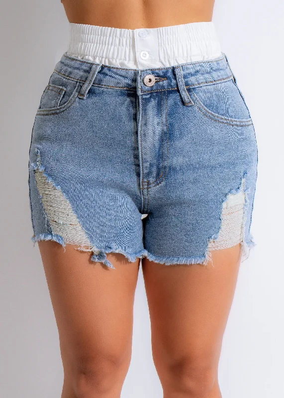 I Can Show You Distressed Denim Short