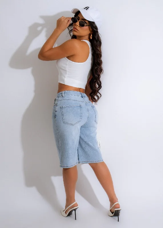 Sunset Boulevard  Shorts Light Denim